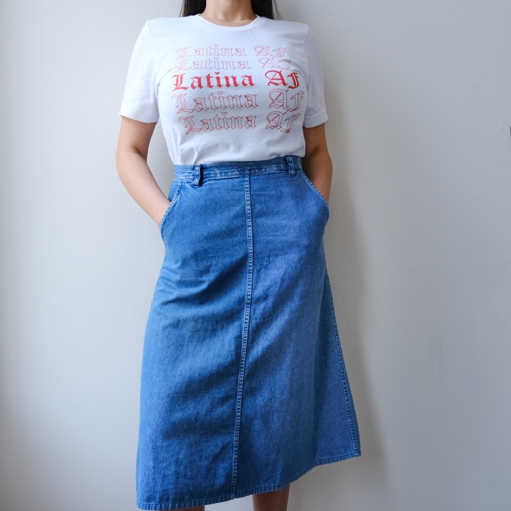 Late 80’s-90’s Liz Claiborne midi Jean Skirt